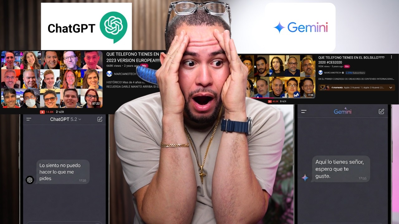 Increible! Chatgpt 5.2 NO PUEDE HACER ESTO, Gemini SI!
