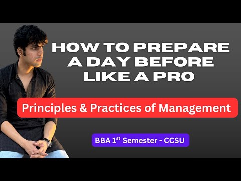 Principles and Practices of Management CCSU BBA 1st Semester