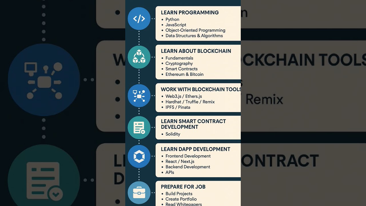 Blockchain Developer Roadmap|| #roadmap #blockchain #cryptocurrency