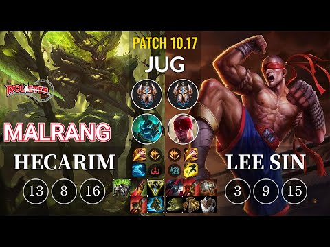 KT Malrang Hecarim vs Lee Sin Jungle - KR Patch 10.17