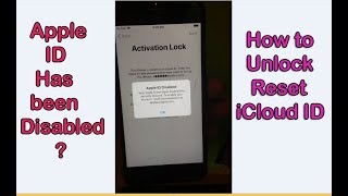 Apple ID Has been Disabled ? | How to Unlock/Reset iCloud ID