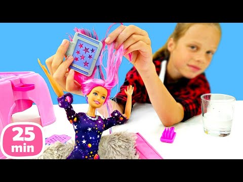 Салон красоты с куклой Барби - ВСЕ СЕРИИ - Игры для девочек!