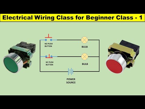 Electrical wiring Class for Beginner Class 1 NO NC Push Button Wiring TheElectricalGuy
