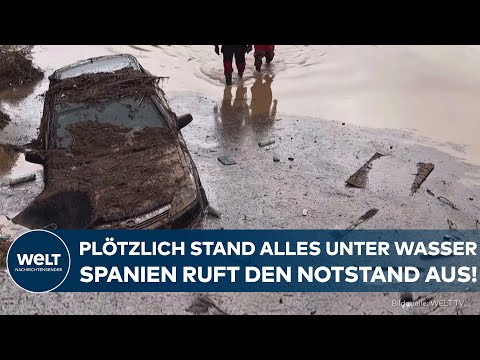 UNWETTER IN SPANIEN: Zwei Vermisste in Katalonien – Militär pumpt überflutete Straßen leer!