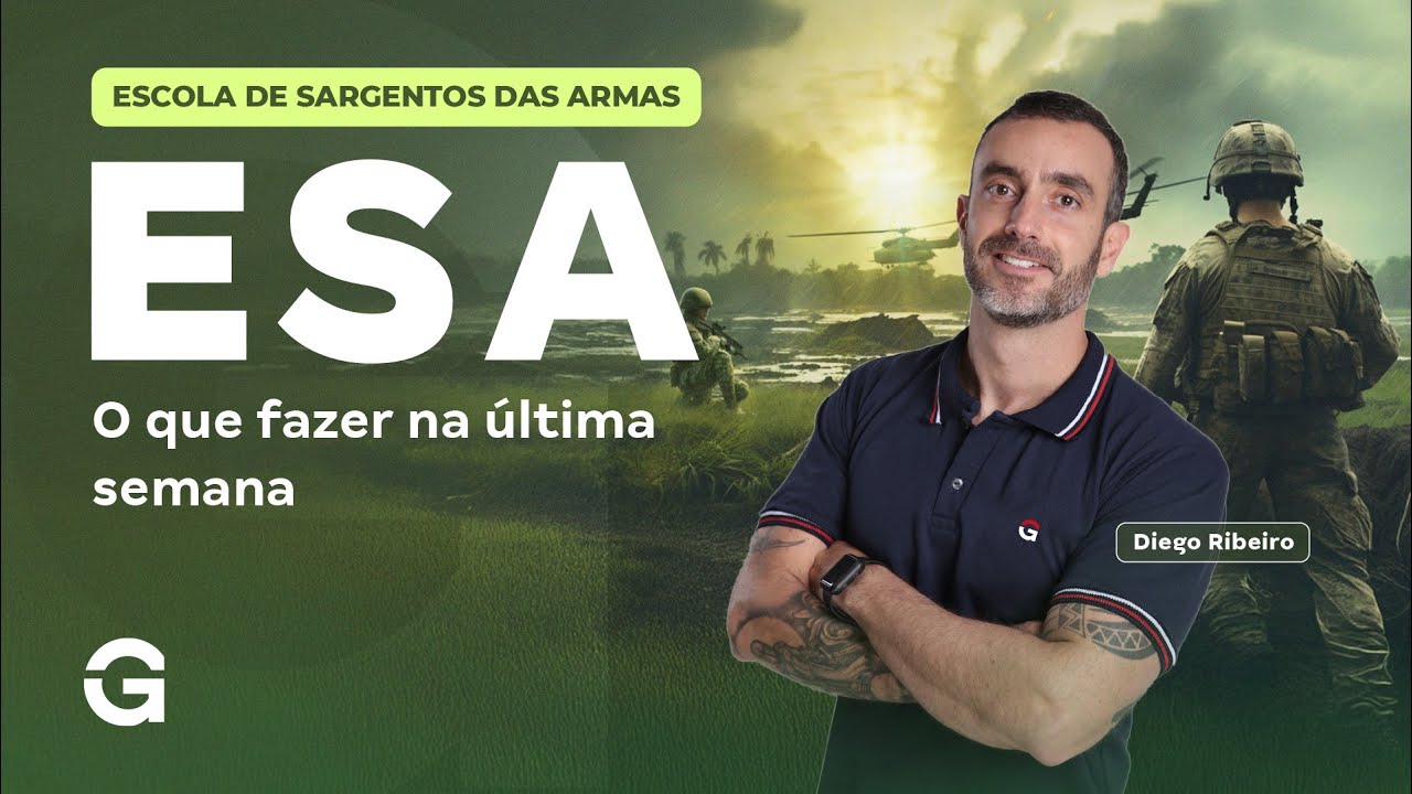 Concurso ESA 2026: O que fazer nas últimas Semanas com Diego Ribeiro