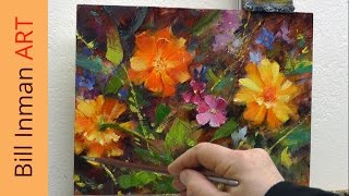 How to Paint Daisies, Wildflowers & Marigolds Part 1 Art Class Demo