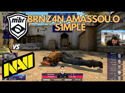 brnz4n HUMILHANDO o s1mple! MIBR vs NAVI MD1 - BLAST PREMIER - CSGO HIGHLIGHTS | GAULES