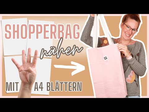 🧵EASY shopper bag SEWING in 15 minutes – perfect for beginners!