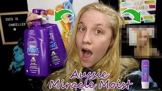 Aussie Miracle Moist Shampoo, Conditioner & Miracle Deep Conditioner Review | 3 MONTH LONG TEST
