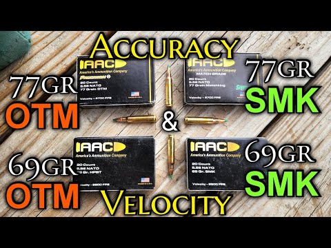 69 & 77 Grain AAC 5.56 Ammo Test ACCURACY & VELOCITY otm smk bthp