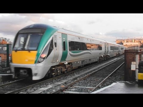 Irish Rail 29000 and 22000 Class Trains at Drumcondra Station in Dublin, Ireland