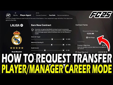 How to Request Transfer Player/Manager Career Mode EA FC 25