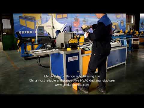 CNC Angle iron flange forming line by Preda Machine