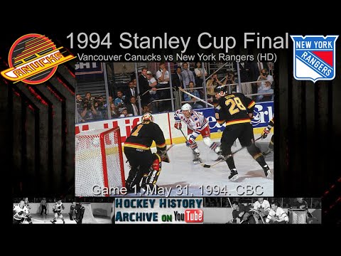 1994R4G1 Vancouver Canucks vs New York Rangers (HD HQ CBC). Game 1,  1994 Stanley Cup Final.