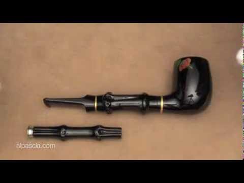 pipa Tsuge Urushi Camellia - smoking pipe 242