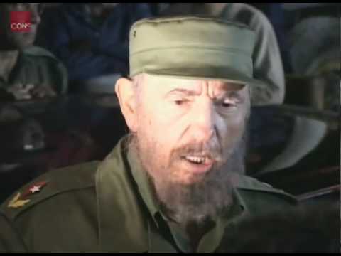 Fidel Castro speaks to journalists outside US Interests Section