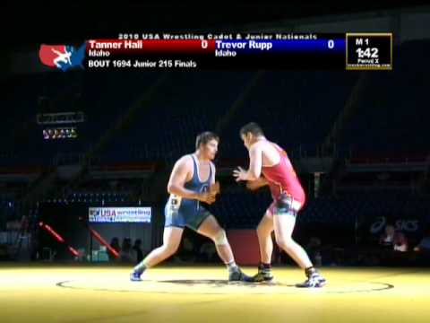 Junior Greco-Roman Finals 215 pounds - Tanner Hall vs. Trevor Rupp