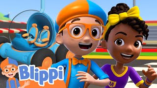 Blippi and Meekah go on a Road Trip to the Race Track! | Blippi and Meekah Podcast