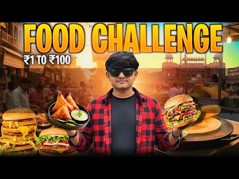 Food challenges video 1 ₹ to 100₹ // shravan b 1090