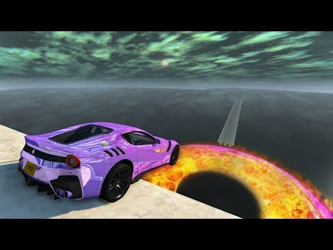 Beamng drive - Open Bridge Crashes over Lava Vortex #1