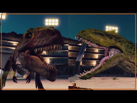 GIGANOTOSAURUS 2x vs 2x INDOMINUS REX | Jurassic World Evolution 2