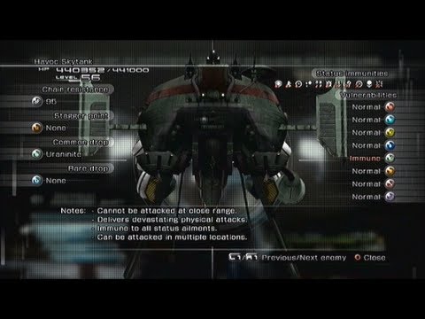 Final Fantasy XIII Boss Run - Havoc Skytank