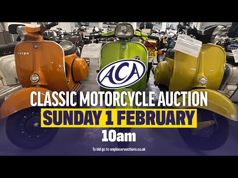 LIVE CLASSIC MOTORCYCLE AUCTION! Anglia Car Auctions January 2026 sale