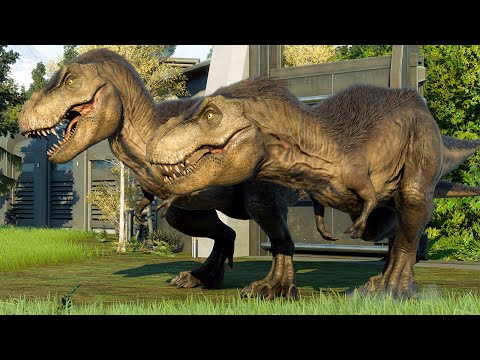 T-REX vs I-REX vs GIGA vs SPINO vs SCORPIOS vs INDORAPTOR - Jurassic World Evolution 2