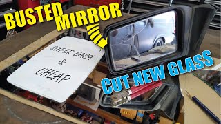 Cut Glass Mirrors for Cars -  Broken Side View Wing Mirrors