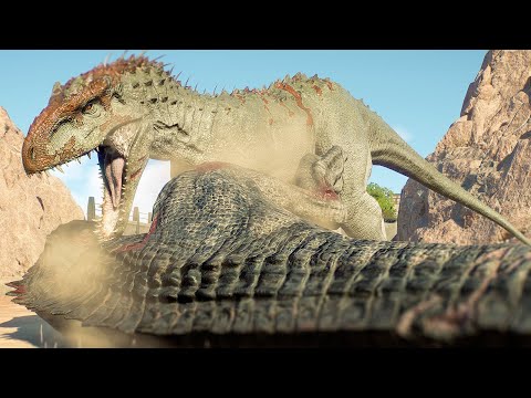 ALL LARGE CARNIVORE DINOSAURS BATTLE ROYALE IN ARENA -  Jurassic World Evolution 2