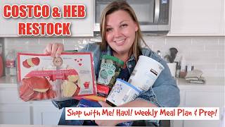 Beginning of the Month RESTOCK! COSTCO SHOP with ME and HAUL! Weekly Meal Plan and Prep
