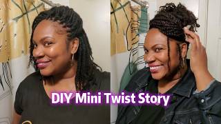 DIY Mini Twists with Added Hair | Beginner Friendly Parting & Install Story | ft.EXYHAIR