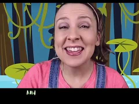 Ms. Rachel frog song with lyrics on screen