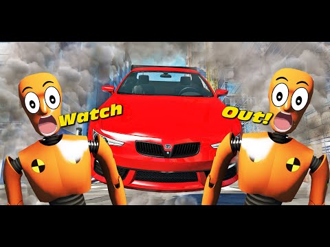 Beamng Drive Crashes - Dummy Takedown Ski Jump