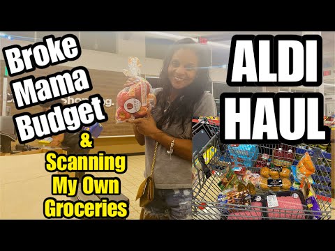 Aldi Haul - Broke Mama Budget & Scanning My Own Groceries 😩 10/26/22