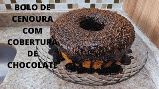 BOLO DE CENOURA COM COBERTURA DE CHOCOLATE | FCIL DE FAZER E FOFINHO | Culinria com Liliane