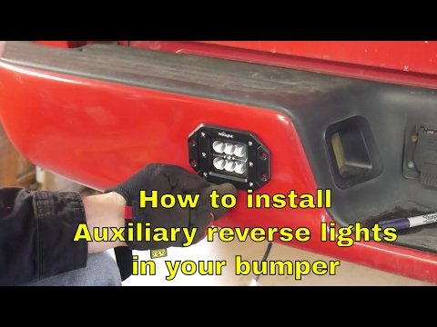 How to install auxiliary reverse lights in a bumper