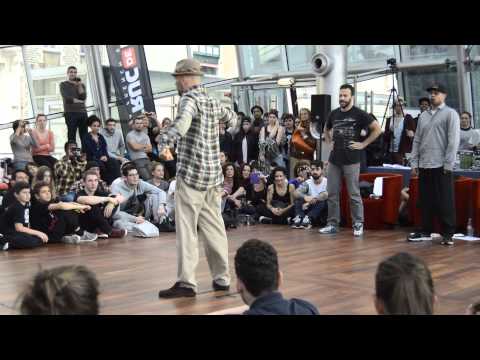 Bruce Ykanji  and friends judge demo at Zion dance battle