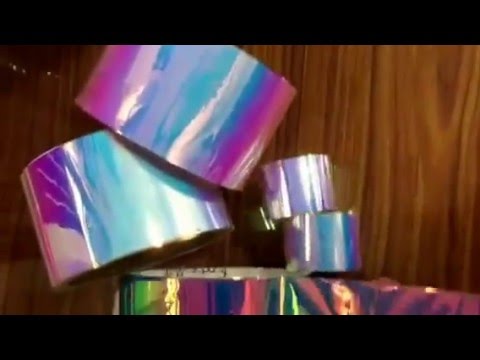 Pet-bopp multi colour fluorescent rainbow tapes, 2 mil, one ...