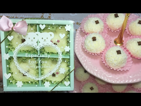 COMO FAZER BEIJINHO/DOCINHO DE COCO LIGHT SEM LEITE CONDENSADO (ヘルシーベイジーニョ) - Tomo Tchan