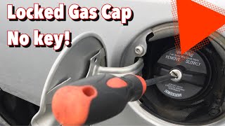 Locking Gas Cap Lost Key - How To Open with a Screw Driver!