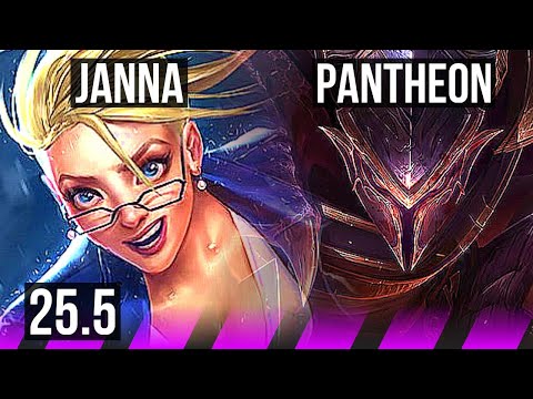 JANNA & Jinx vs PANTHEON & Aphelios (SUP) | 0/4/26 | KR Grandmaster | 25.5