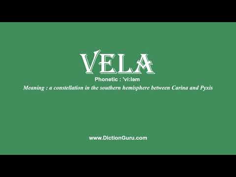 How to Pronounce vela with Meaning, Phonetic, Synonyms and Sentence Examples