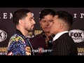 DANNY GARCIA SMILES AT ADRIAN GRANADOS DURING FACE OFF AT FINAL PRESS CONFERENCE
