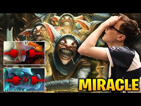 Miracle Meepo & Mage Pudge - 3 vs 5 Hard Game Dota 2 7.18