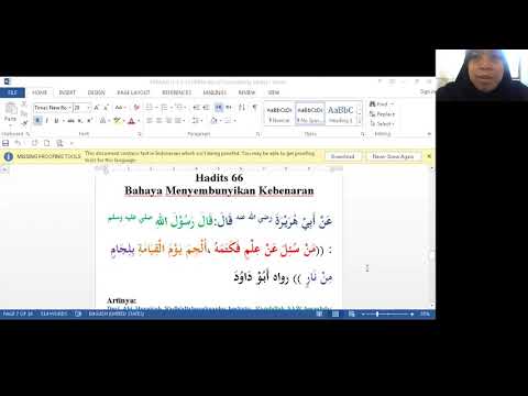 HADITS 66 BAHAYA MENYEMBUNYIKAN KEBENARAN - KELAS 4