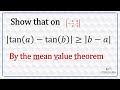 Application of mean value theorem