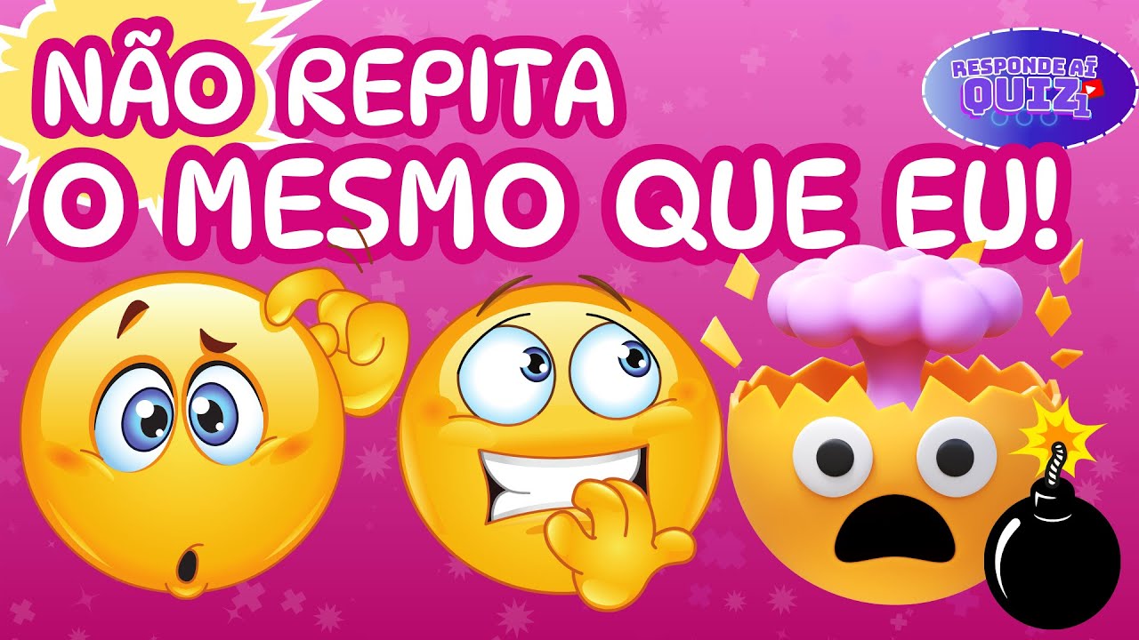 NÃO DIGA O MESMO QUE EU! TENTE FAZER 400 PONTOS |  DESAFIO DIFÍCIL ESCOLHA DIFERENTE  #quiz