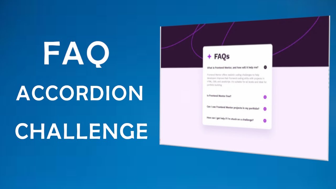 FAQ accordion | Frontend Mentor Challenge