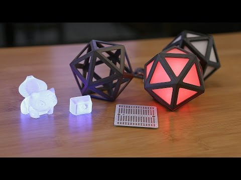 3D Hangouts - Glowing Icosahedron & Resin Prints